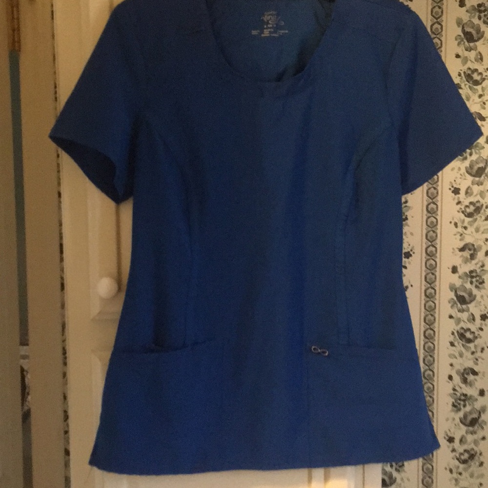 Infinity Blue Scrub Top